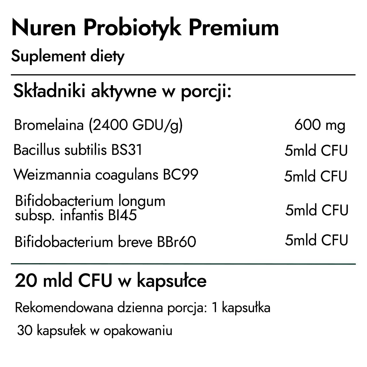 Nuren Probiotyk Premium